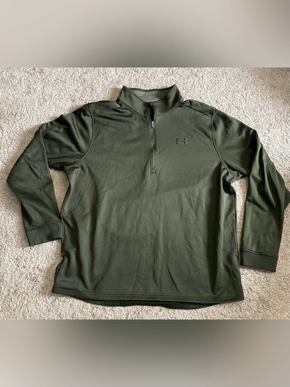 Under Armour Men's Olive Green Quarter-Zip Pullover